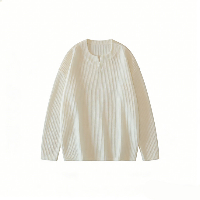 ANYOU 남성 고급감 헨리넥 긴팔 셔츠 쾌적 통기 셔츠