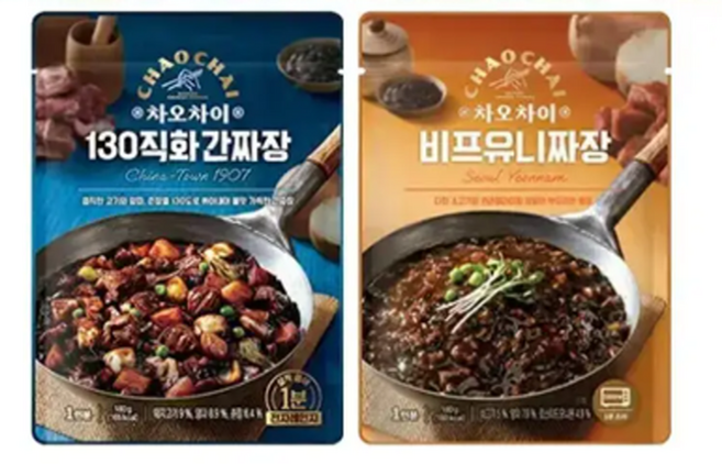 차오차이 130 직화간짜장 180g 5개 + 비프유니짜장 180g 5개