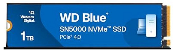 Western Digital 2TB WD Blue SN5000 NVMe SSD PCIe 4.0 Gen 내장형 솔리드 스테이트 드라이브 141701