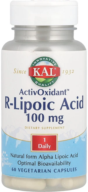 칼 KAL ActivOcidant™ R-리포산 100mg 베지 캡슐 60정125315원산지:기타, 120g, 1개, 60정 - 쿠팡