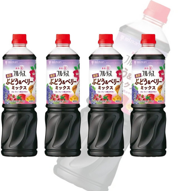 미츠칸 후르츠 블랙 식초 포도 & 베리 믹스 (6배 농축), 1L