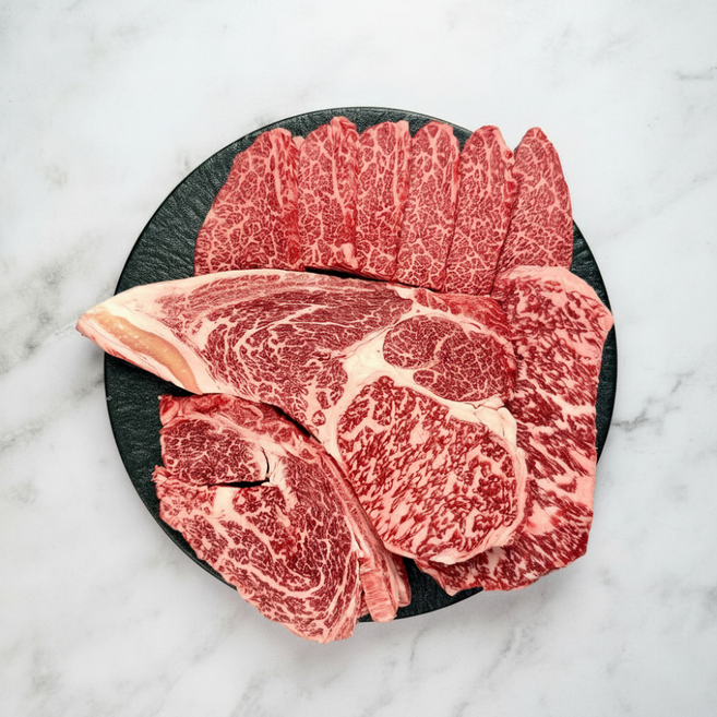 [대산축산] 1++ 투쁠 구이 모둠 한판 600g 스페셜 세트 소스 4종 증정, 1개