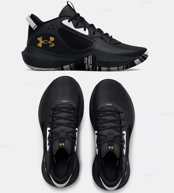 언더아머 락다운 6 주니어 골드 블랙 경량 하이탑 운동화 농구화 데일리화