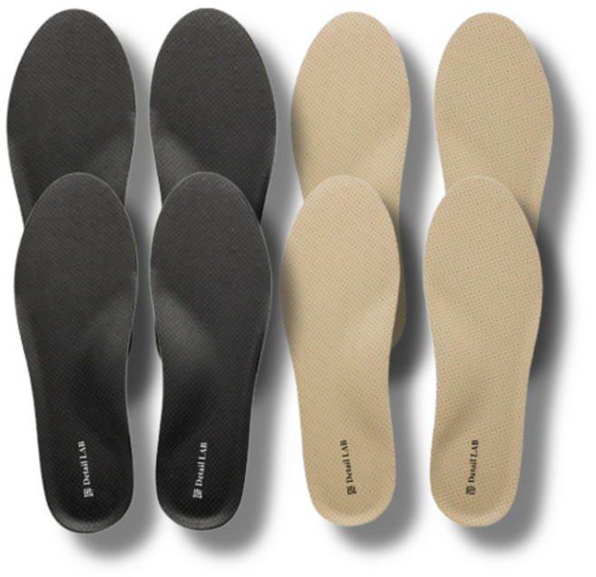 안전화 깔창 군대 등산화 기능성 아치깔창 디테일랩 그린라이트, 2개, 블랙