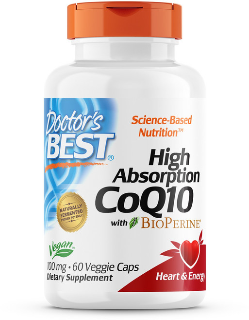 Doctor's BEST 高吸收率 CoQ10 100毫克 素食膠囊, 60錠, 1個
