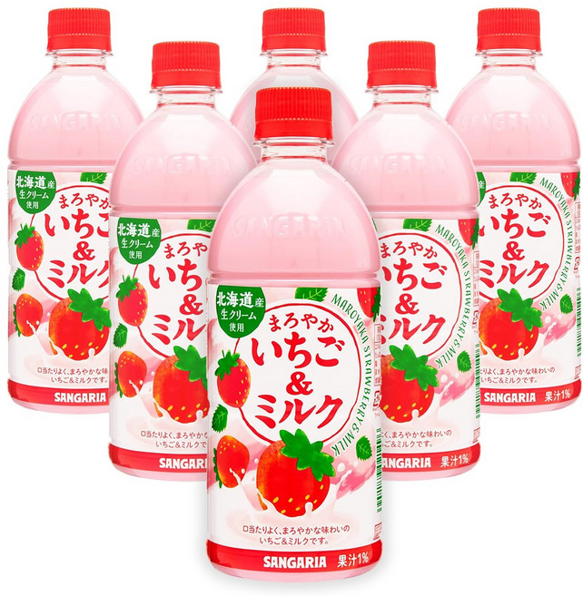 산가리아 마로야카 딸기 우유맛, 500ml, 6개