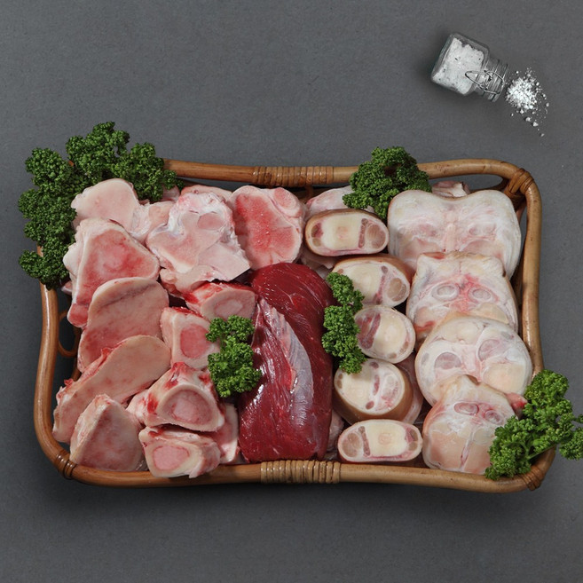 [오늘자연] 한우 효도곰거리 세트 (사골2kg+우족1족+사태500g), 1개