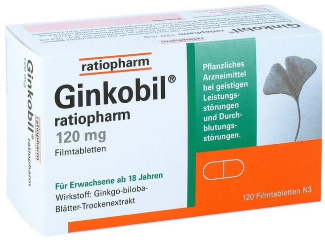 Ginkobil ratiopharm 120mg 120캡슐 은행나무잎 긴코빌, 1개, 120정 - 쿠팡