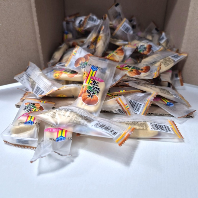 서해안 호박엿 어르신간식 합격엿 소분용 대용량 수능엿 합격기원, 8g, 50개