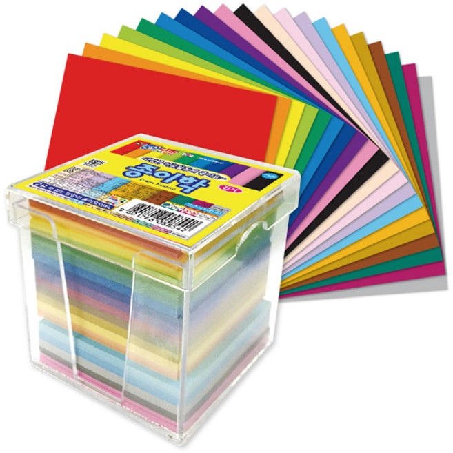 종이나라 단면 종이학 접기 케이스 학종이 20색 1000매