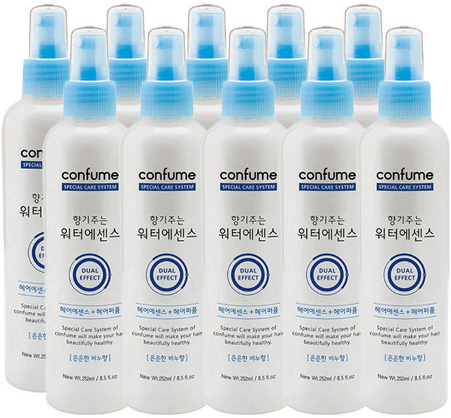 과일나라 컨퓸 향기주는 워터 헤어 에센스 은은한 비누향, 252ml, 10개