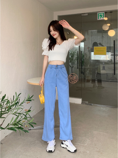 奈看服飾 夏日救星 天絲牛仔褲 - 極薄柔軟 垂墜涼感 吃肉肉版型