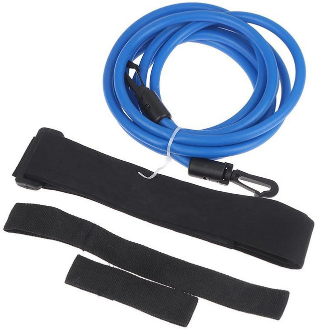 조절 가능한 수영 훈련 저항 벨트 연습기 안전 로프, [03] BL, 03 Blue, 1개