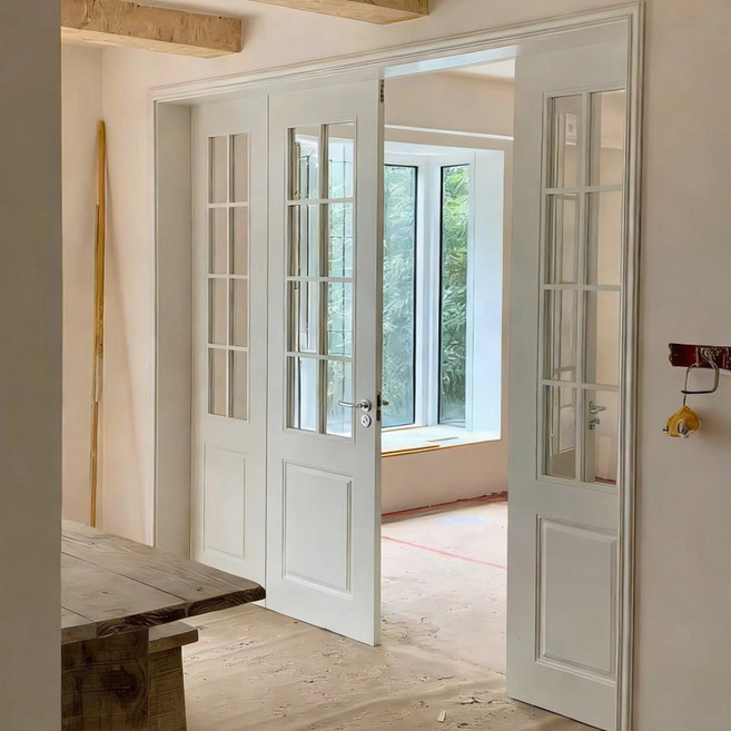 중문 하비트샵 터닝도어 도어 베란다 잣나무 베란다터닝도어 유리, 색상 블록, 1개