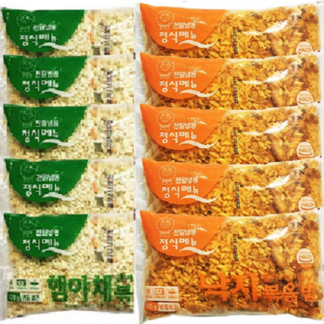 천일 볶음밥 10개 낙지볶음밥5봉+햄야채볶음밥5봉, 300g