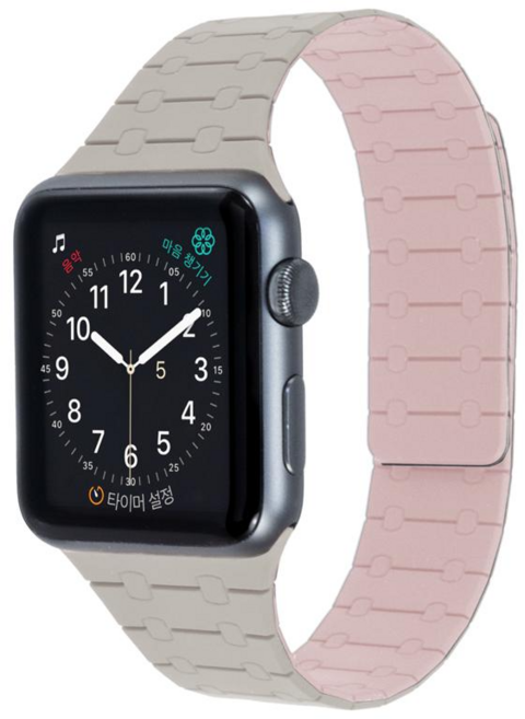 시아르고 애플워치 9 8 울트라 7 6 5 4 SE 2 스포츠스트랩마그네틱시계줄 알파인루프 밴드 APS-06, 06.핑크 / 화이트, 38/40/41mm
