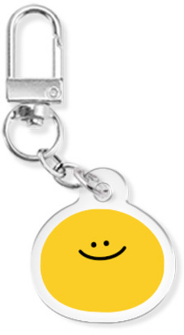 이모지 시리즈 에어팟 버즈 열쇠고리 아크릴 키링, 말랑말랑_만족이