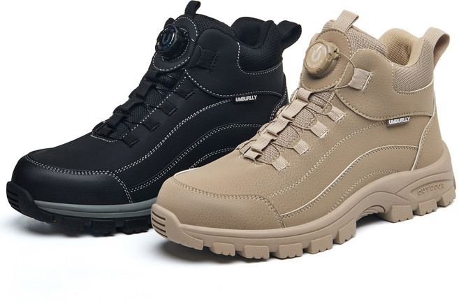 SIISEEN 6인치 남성 안전화 사계절용 다이얼 미끄럼 방지 편안한 작업화U-516