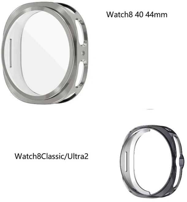 TPU 전기 도금 케이스 커버 삼성 갤럭시 워치 8 40mm 클래식 울트라 2 호환 보호, 06 Grey, 02 Watch8Classic Ultra2