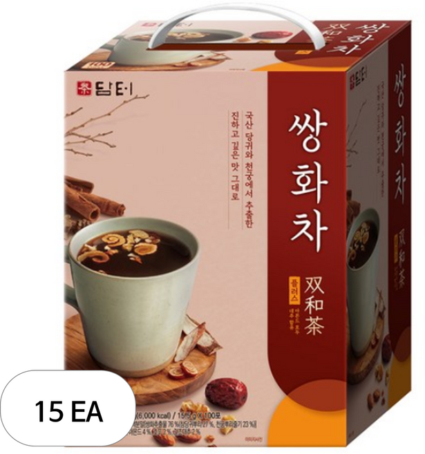 담터 쌍화차 플러스, 15.5g, 100개입, 15개
