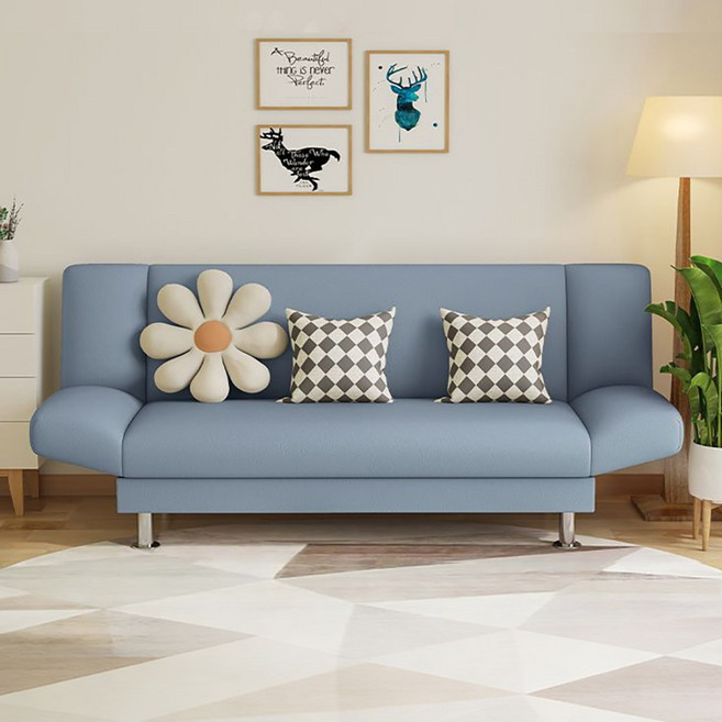 1/2/3인 원룸 자취방 라운지 심플 소파 다기능 거실용 접이식소파베드, K07(인조가죽) 1800mm