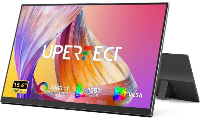 유퍼펙트 18인치 QLED 휴대용 모니터 2K 2560x1600 144Hz 게이밍 디스플레이 500 니트 밝기 프리싱크 HDR 100 DCIP3 울트라슬림 USBCHDMI 노트, 15.6" 60Hz - 쿠팡