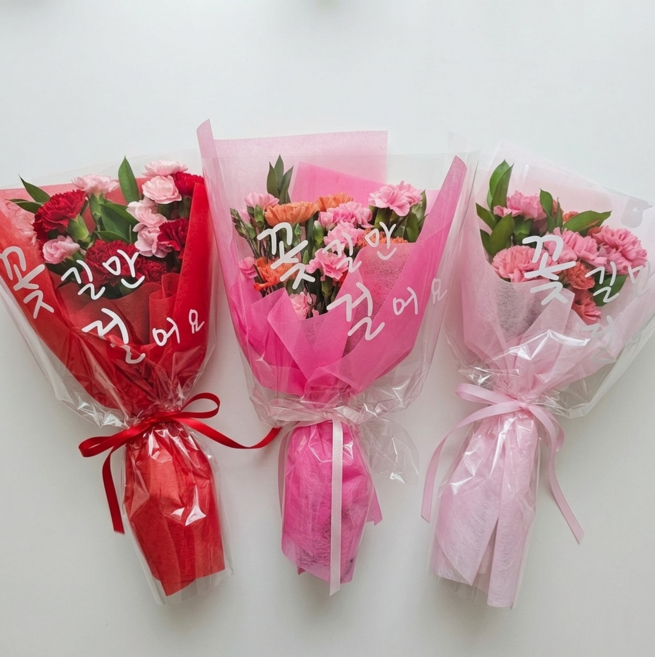 [예약가능] 카네이션 생화 꽃다발 어버이날 스승의날 가정의달 감사인사, 1개, 핑크