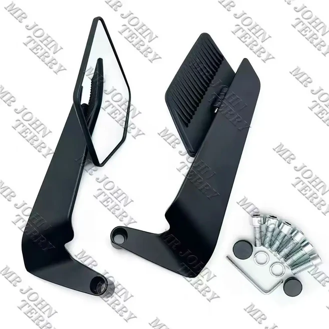 오토바이 거울 스텔스 Winglets 미러 키트 가와사키 Z900 Z 용 조절 회전, 01 White Lenses