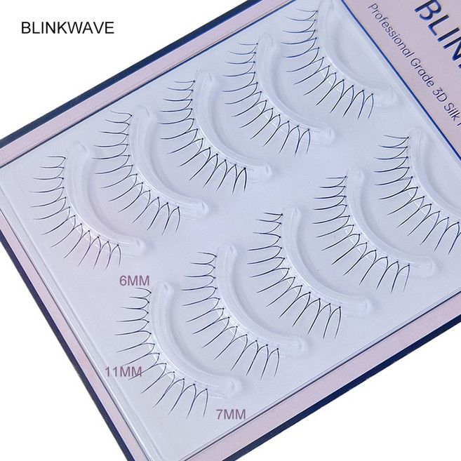 드림 디어 줄기 자연 자형 타입 투명 업그레이드 부드러운 14MM 속눈썹, BWG-03, 1개