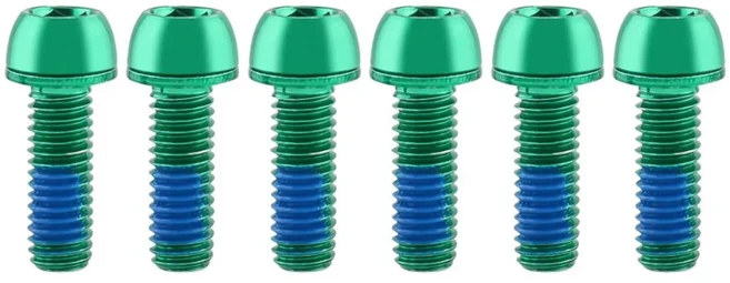 자전거 고정 줄기 볼트 나사 액세서리 크랭크 프레임 디스크 브레이크 로터 핸들 바 휠 티타늄, 01 Green, 1개