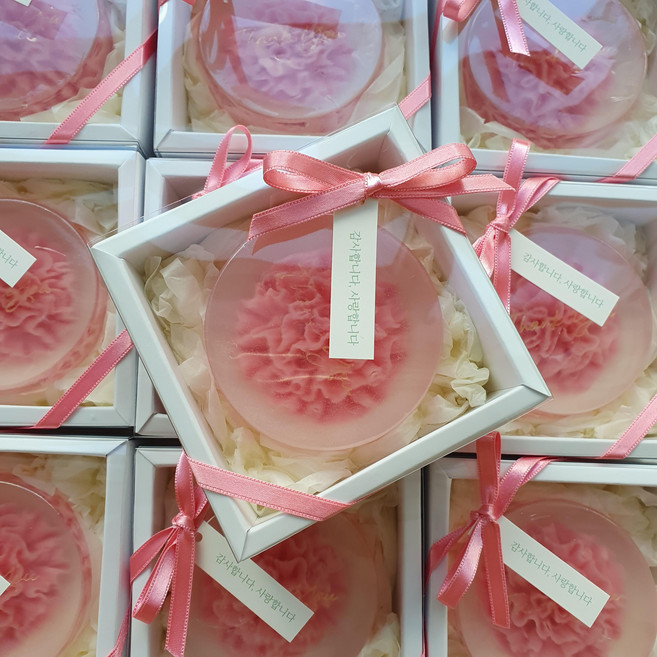 리앤솝 카네이션 비누로 감사의 마음을 전하는 감사해요 솝, 100g, 1개입, 감사해요솝 연핑크