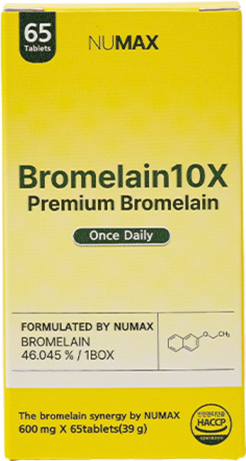 뉴맥스 브로멜라인 10X, 1개, 65정