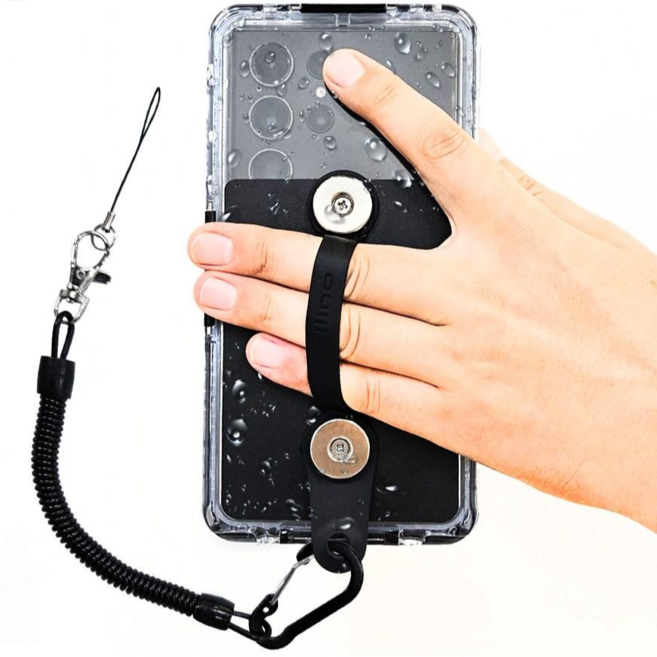 오토바이 방수 자석 충전케이스 전기종호환 스트랩 스프링줄 풀세트, C타입, 기본극성(상:S/하N), 본품+스프링줄