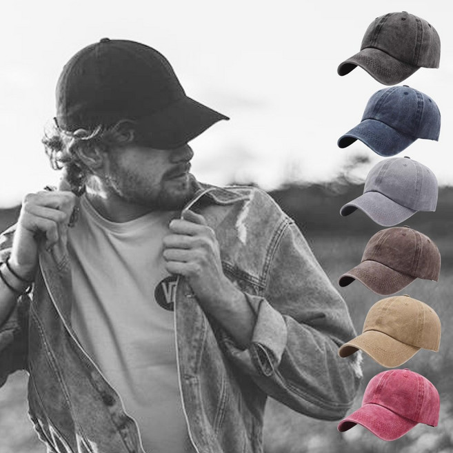 젠틀크루 남녀공용 빈티지 워싱 볼캡 야구모자