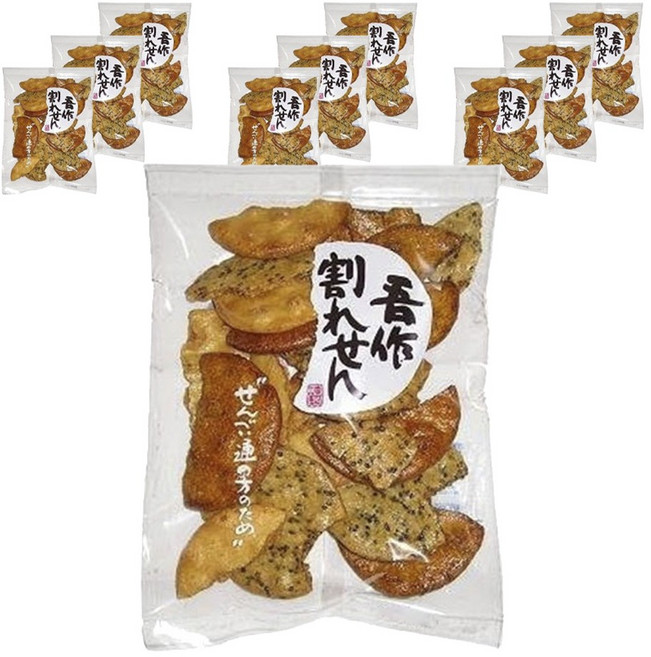 Miyasaka Beika 오작 깨진 센베이, 160g, 10개