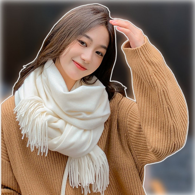 해비츠 남녀공용 캐시미어 목도리 머플러