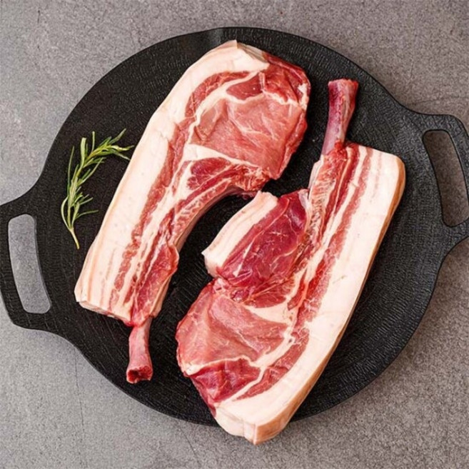흑돼지 제주 뼈삼겹 HACCP 1kg, 제주 흑돼지 뼈삼겹 1kg