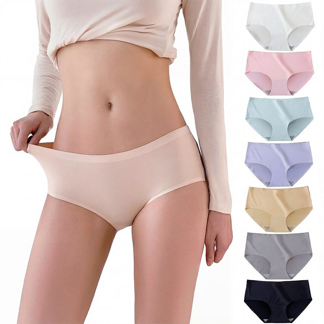 꿀쥬 여성 심리스 팬티 8장
