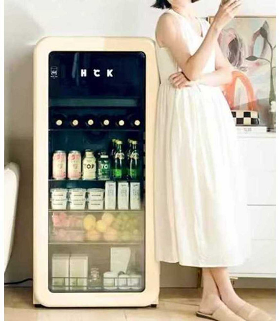 소형 음료 냉장고 미니 주류 음료수 가정용 보관 술 맥주 업소용 사무실 술장고 쇼케이스, 243L 웜그레이 냉동냉장 풍냉