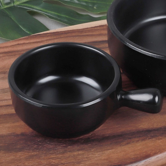 퓨전토기 퐁듀 1호 6984 BB 멜라민 깊은 찬기 볼 블랙 식당 업소, 퓨전토기 퐁듀 2호 6985 (245366), 1개