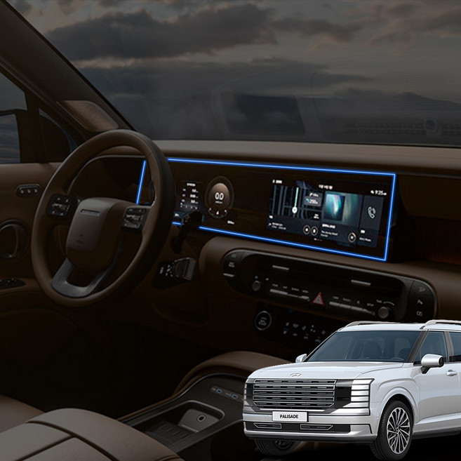 디올뉴 팰리세이드 LX3 네비게이션 공조기 액정 보호 필름, 공조기 필름_HD