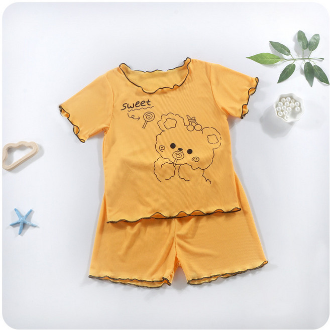 아동 쿨베어 홈세트 스윗 실내복 110-150 잠옷 파자마 여름용 남여공용 냉감