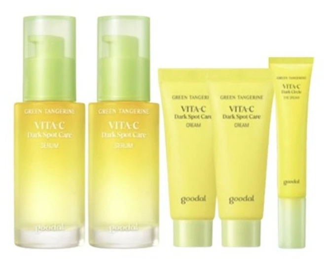 청귤 비타C 잡티케어 세럼 더블 세트 (세럼 30ml 2개+크림 40ml 2개+아이크림 15ml), 1개 - 쿠팡