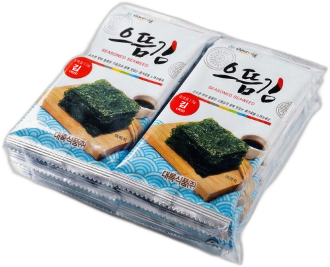 대륙식품 미니 도시락김 으뜸김 바삭하고 맛있는 반찬 재래김 조미김, 1개, 2g