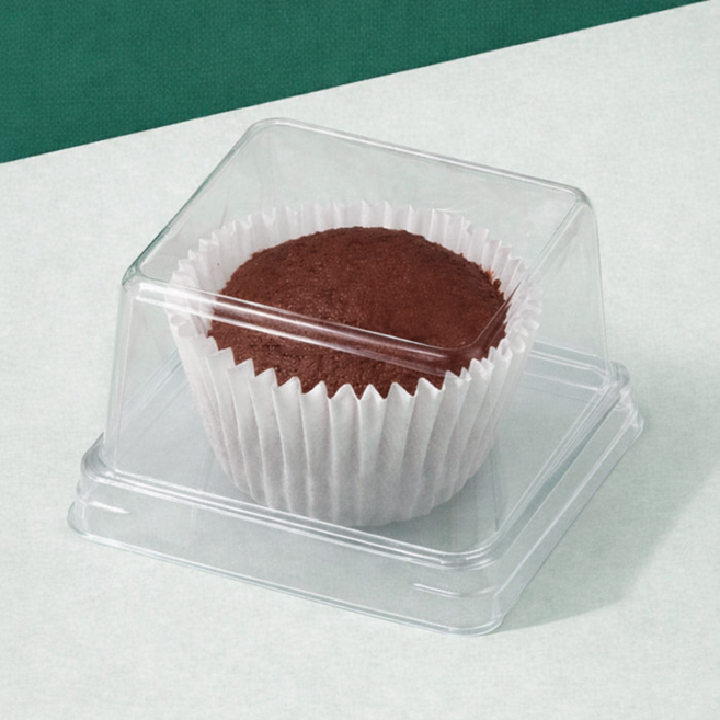 두쫀쿠 케이스 1구 화과자 모찌용기, 30개, 사각 투명