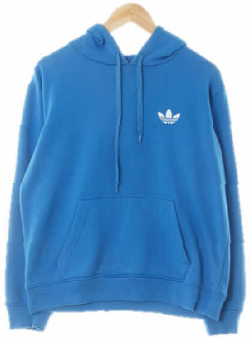 8364 ADlDAS오리지널 라이트블루 면혼방 후디기모티셔츠 [M]