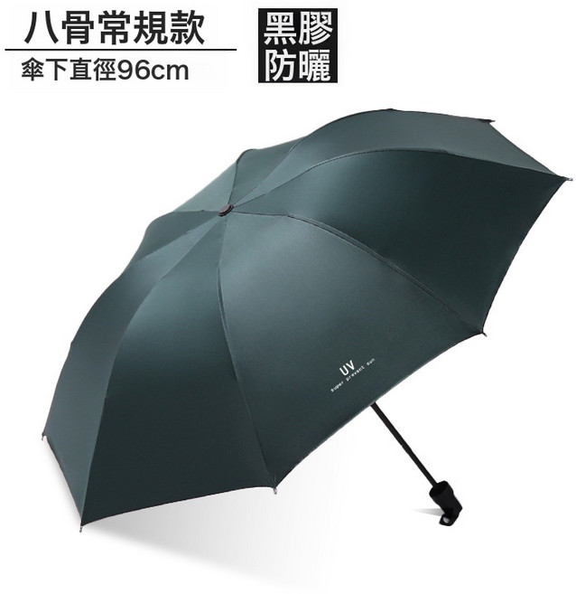 手動黑膠折疊晴雨傘 防曬遮陽 黑膠傘布 晴雨兩用 手動開收 系列DC15