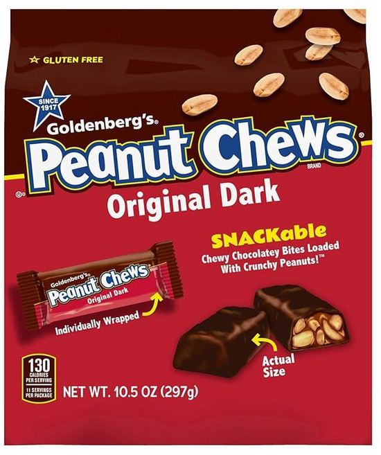 goldenbergs 피넛 츄 오리지널 다크 초콜릿 297g, goldenbergs 피넛 츄 오리지널 다크 초콜릿 2