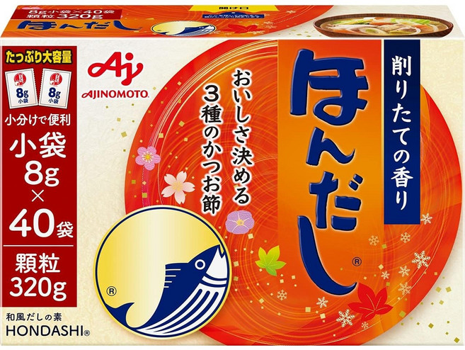 [일본직구] 아지노모토 혼다시 8g 40개입 가다랭이 육수, 1개, 1g