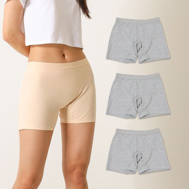 소소미도 여자 면 사각팬티 노라인 밴드 드로즈 3종